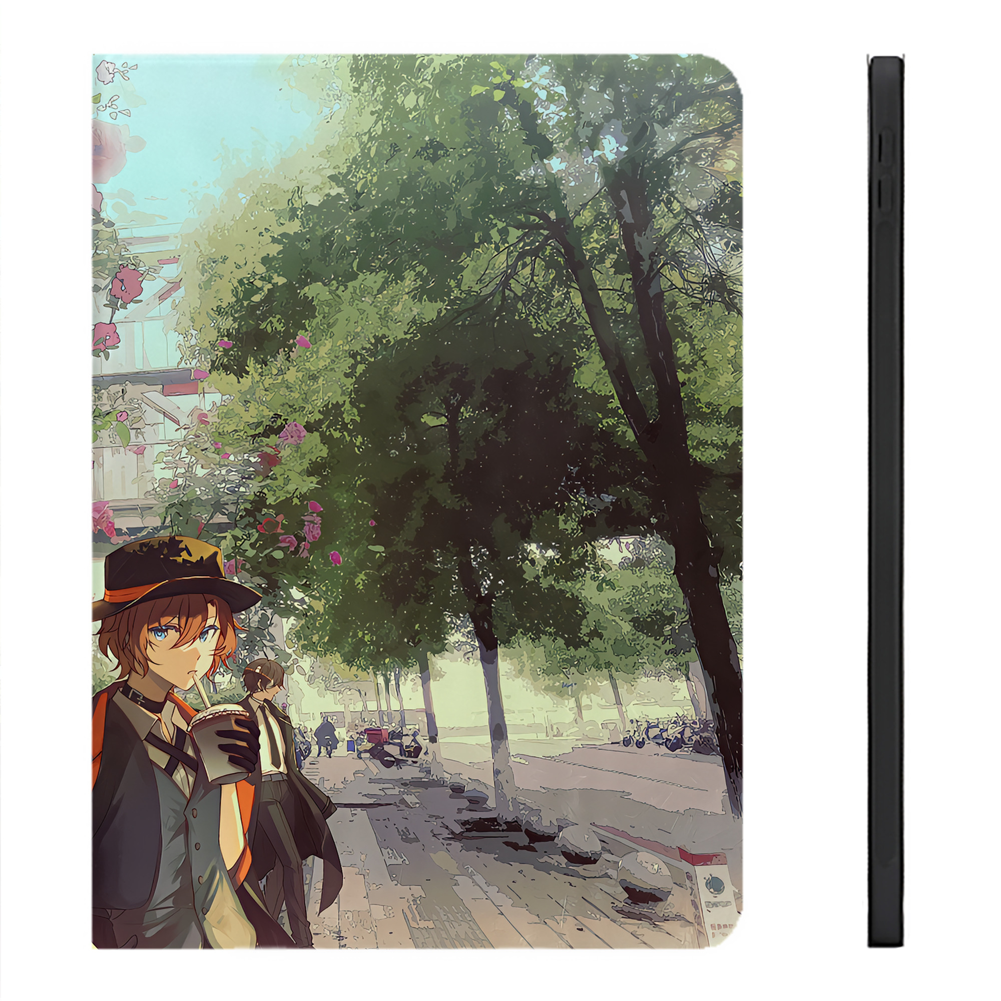 （画像用） 文豪ストレイドッグス Bungo Stray Dogs IPadケース ペンホルダー付き ブックスタイルデザイン